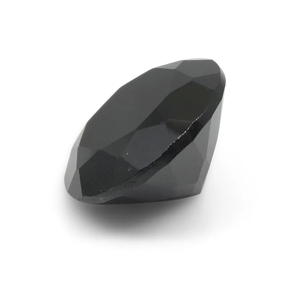 4.44ct - 10mm Brilliant Cut Round Black Spinel from Sri Lanka
