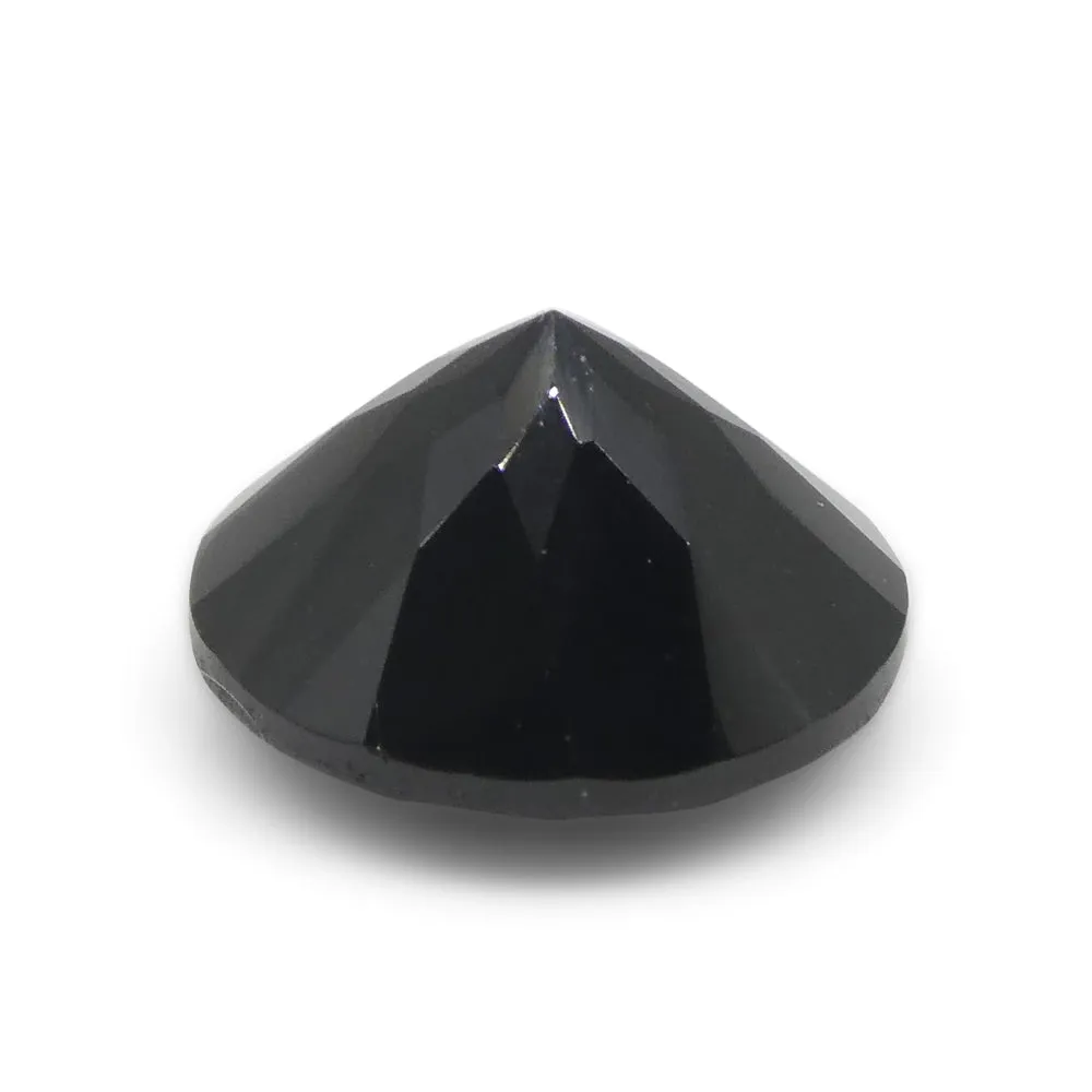 4.44ct - 10mm Brilliant Cut Round Black Spinel from Sri Lanka