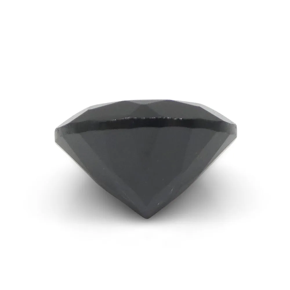 4.44ct - 10mm Brilliant Cut Round Black Spinel from Sri Lanka
