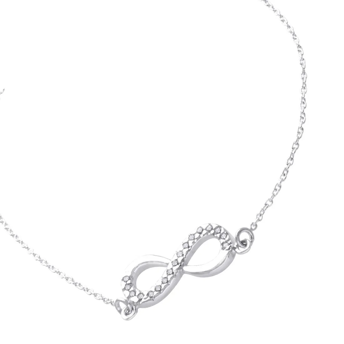 45cm Sterling Silver Infinity Belcher Necklace