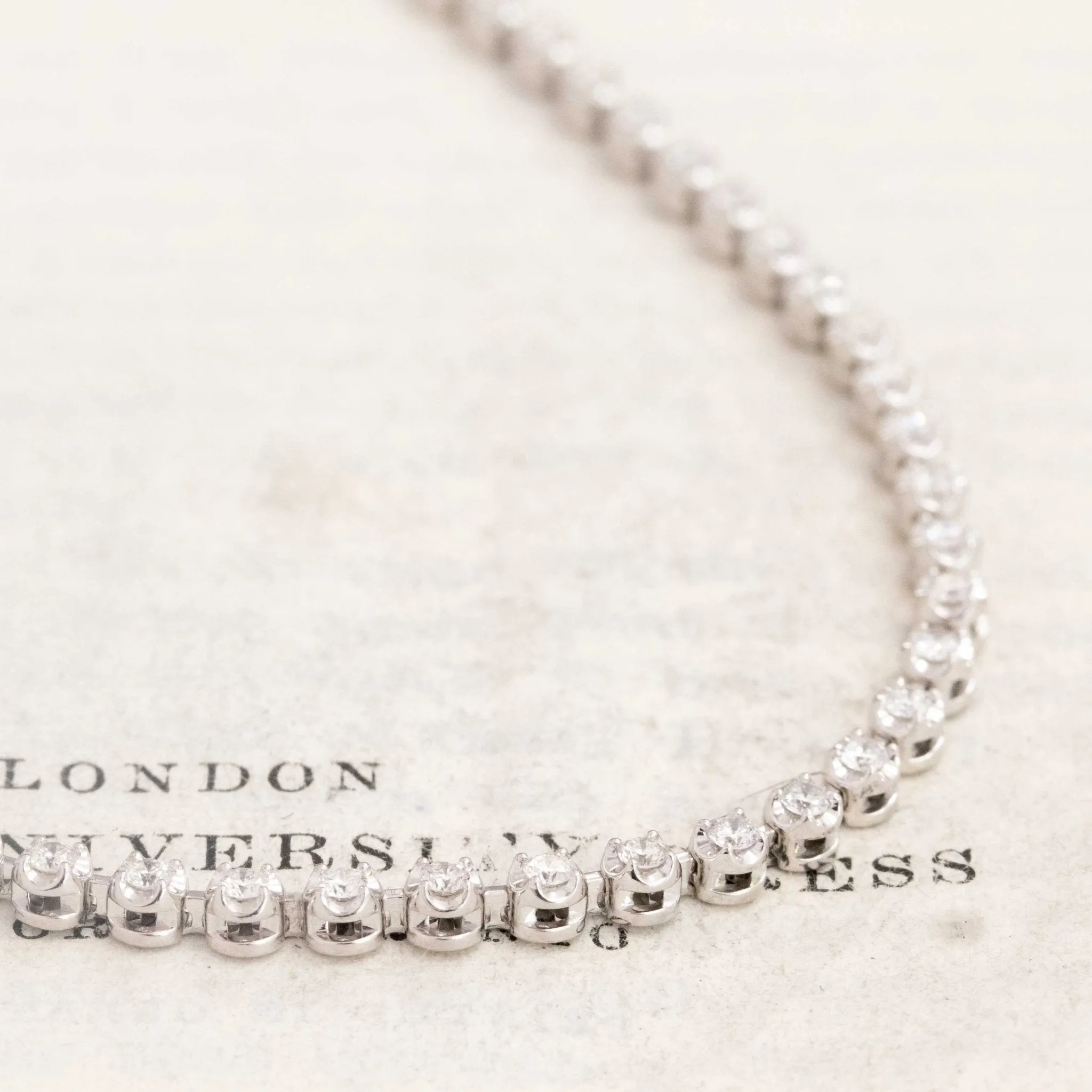 .50ctw Round Brilliant Cut Diamond Line Necklace