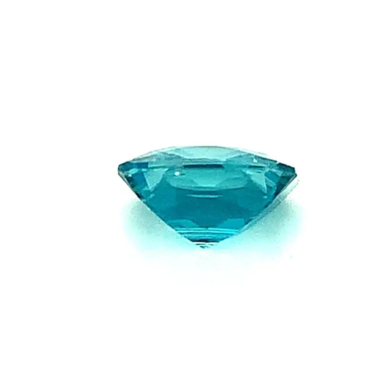 5.47 Carat Blue Zircon Square, Unset 3-Stone Ring, Pendant Enhancer Gemstone