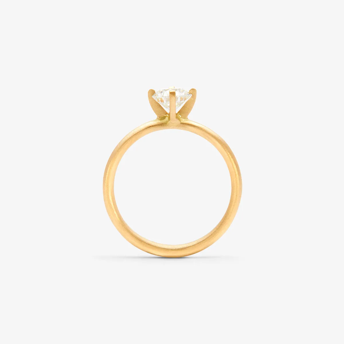 5.6mm White Diamond Noble Ring | R11707W