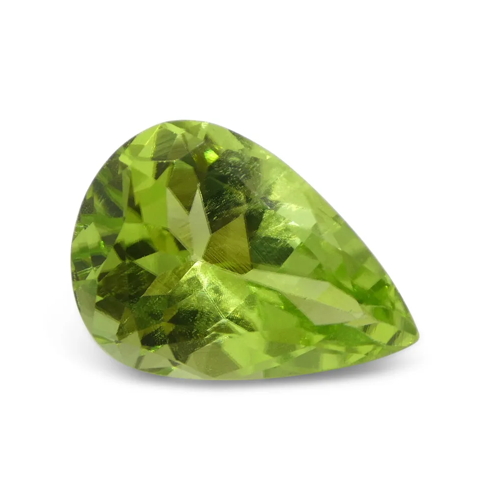 5.9ct Pear Yellow-Green Peridot