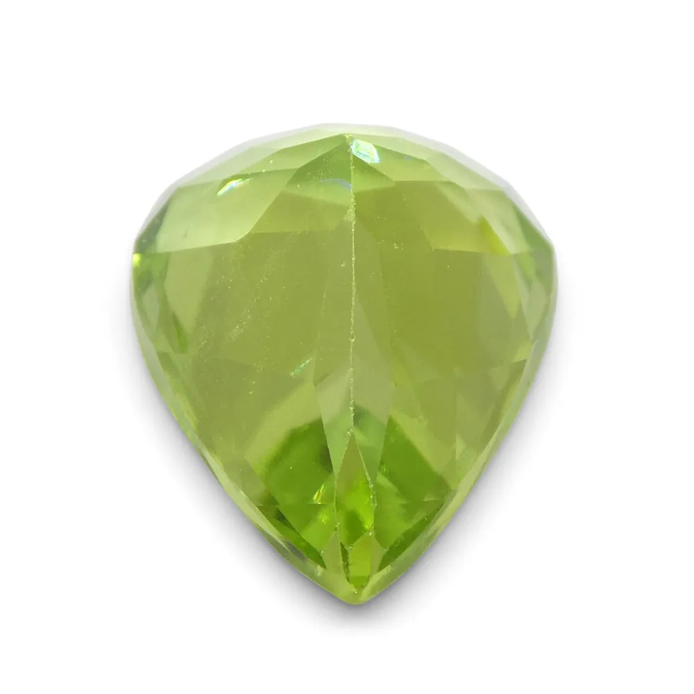 5.9ct Pear Yellow-Green Peridot