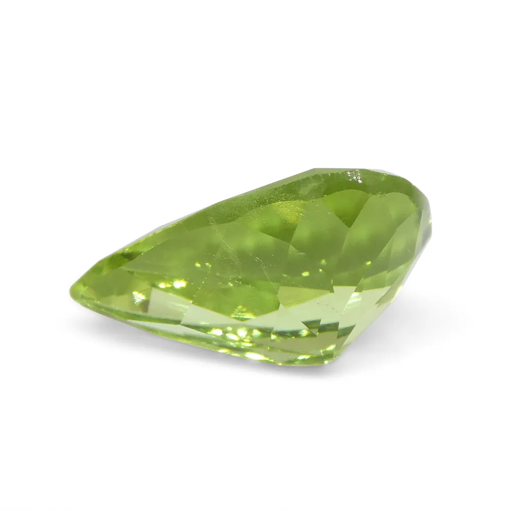 5.9ct Pear Yellow-Green Peridot