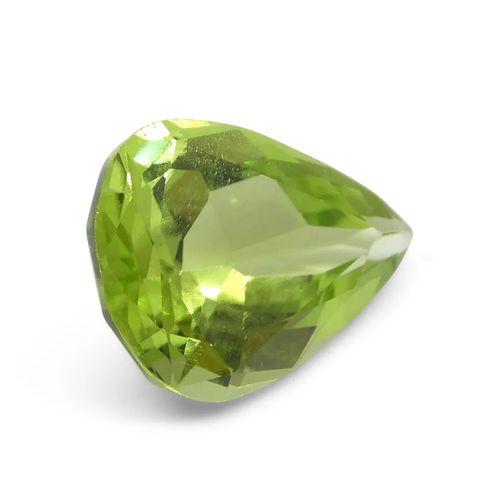 5.9ct Pear Yellow-Green Peridot