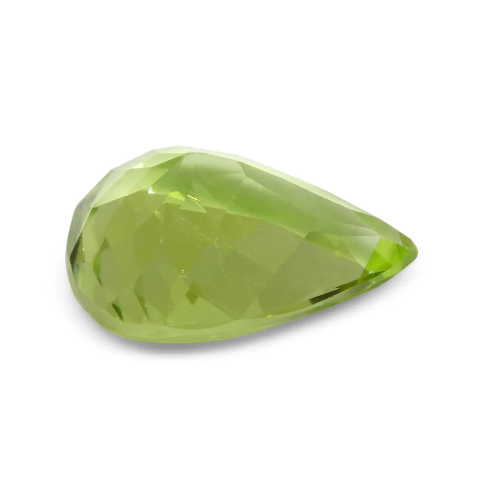 5.9ct Pear Yellow-Green Peridot