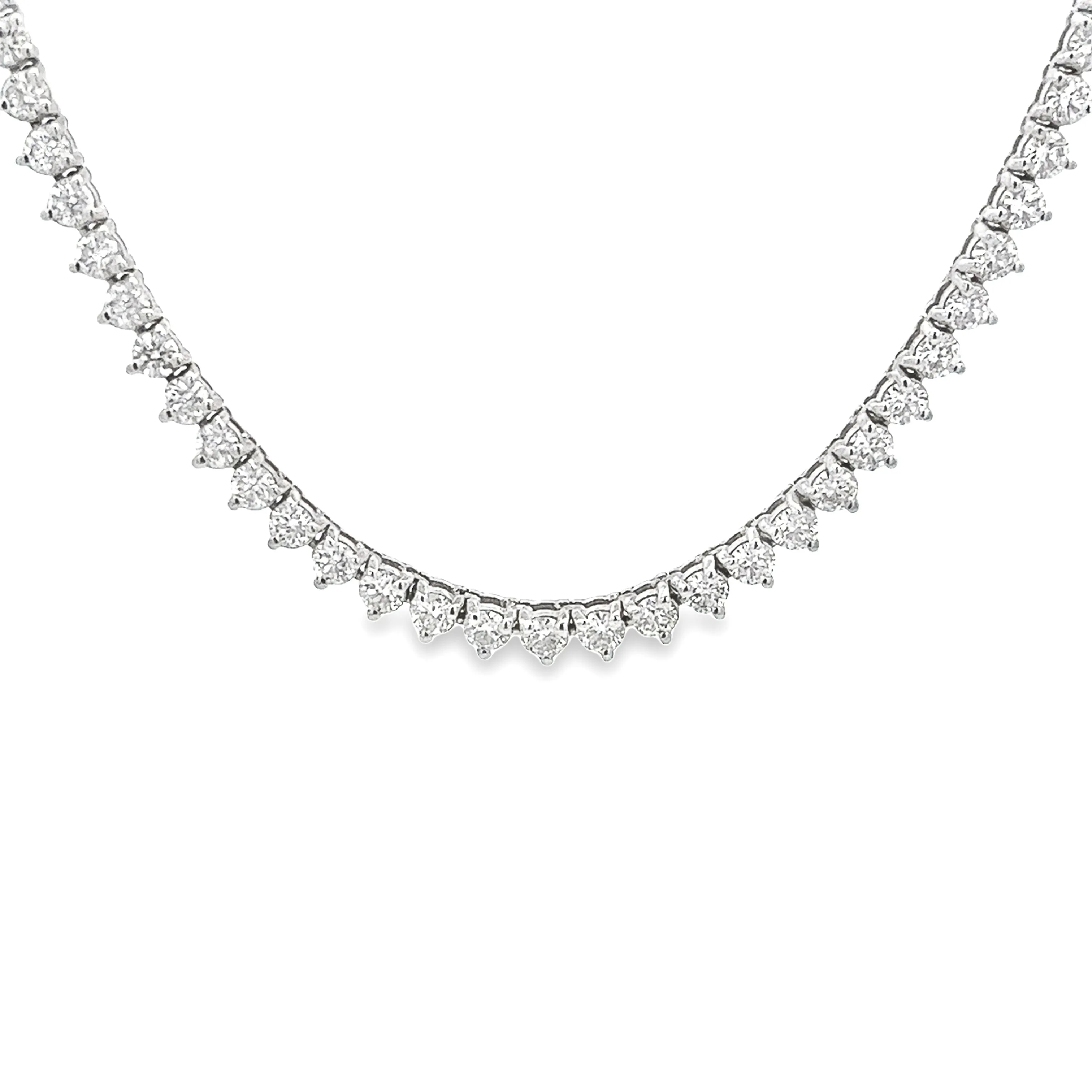 6.16ct 18k White Gold Diamond Necklace