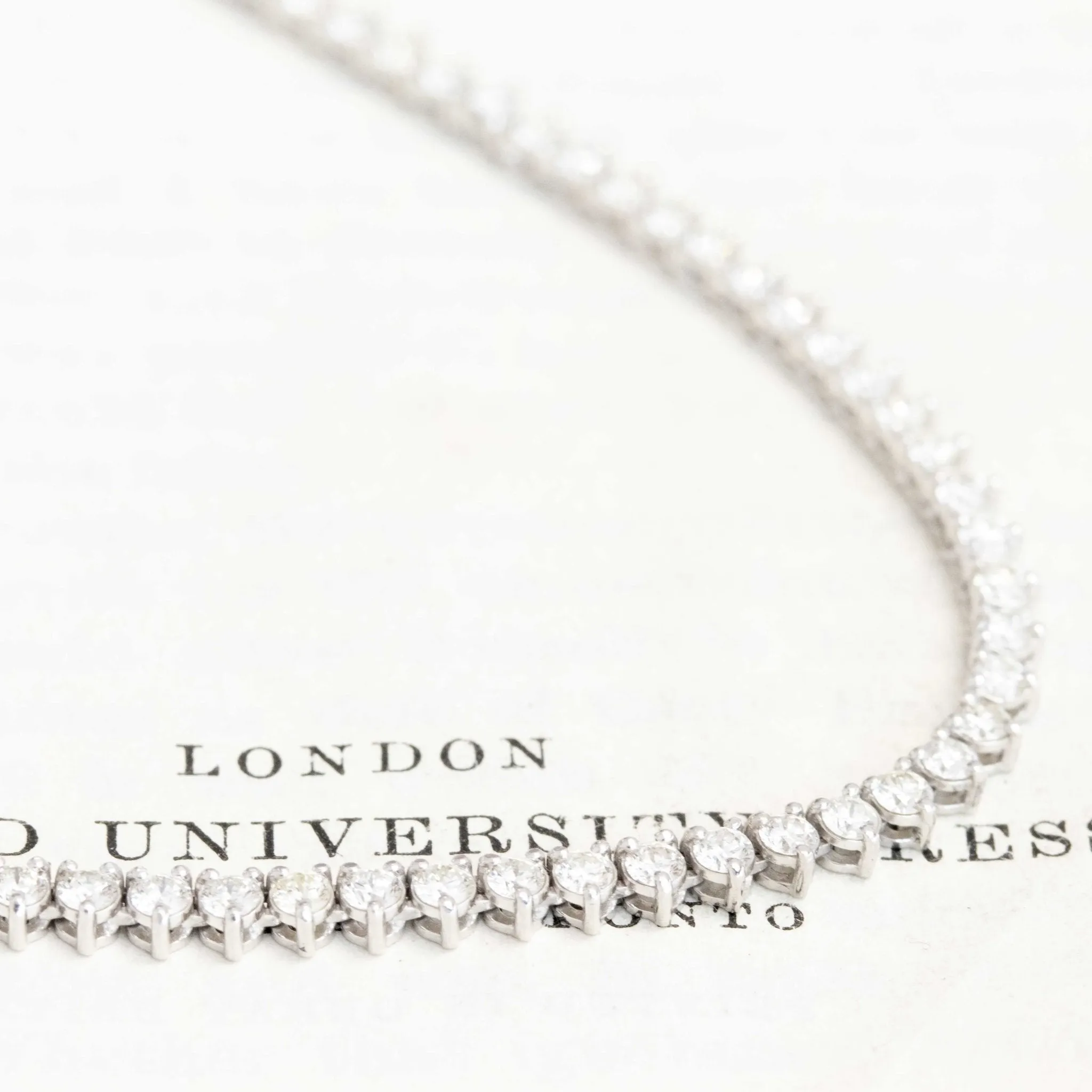 6.58ctw Round Brilliant Cut Diamond 3-Prong Tennis Necklace