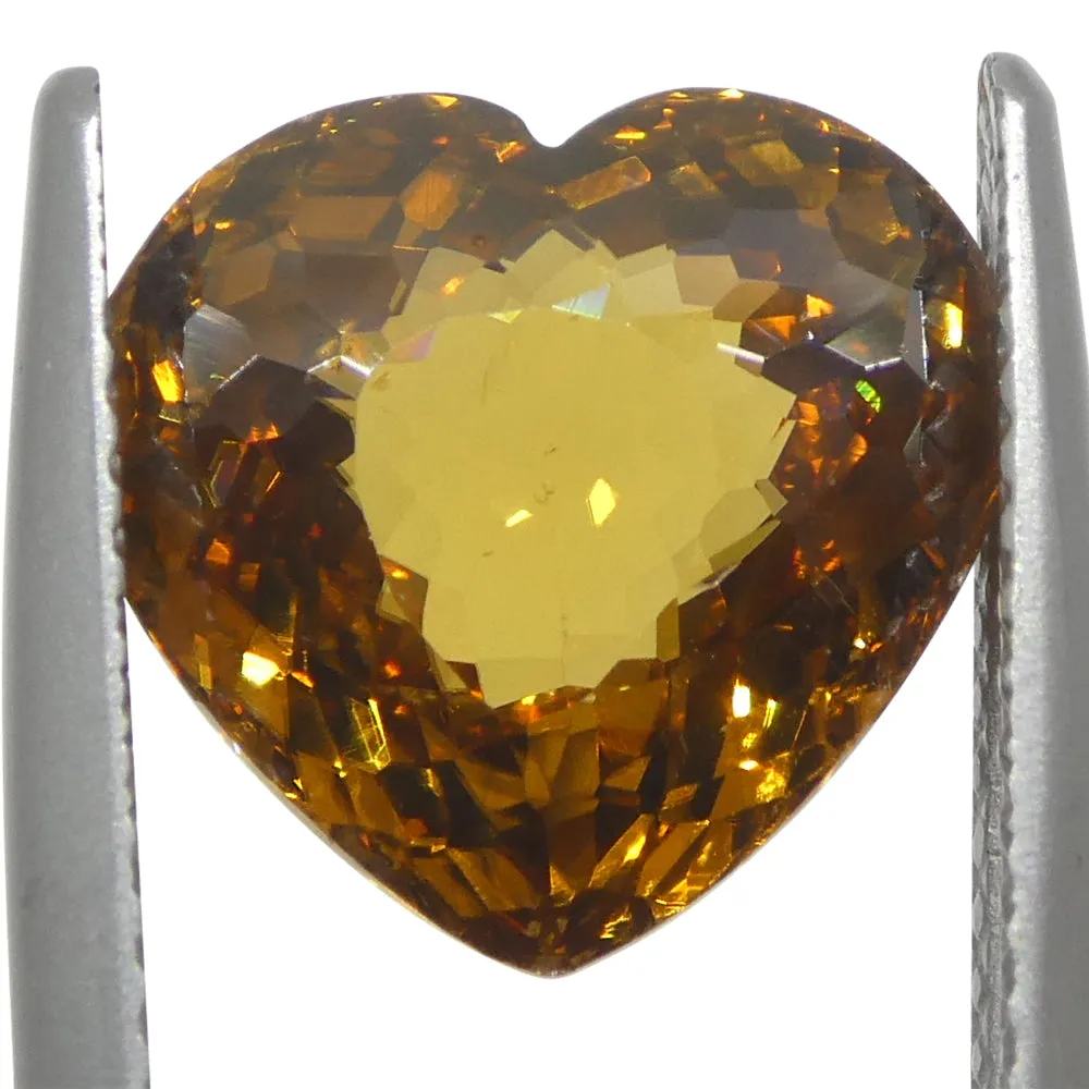 6.6ct Natural Earth Mined Heart Orange Zircon from Sri Lanka