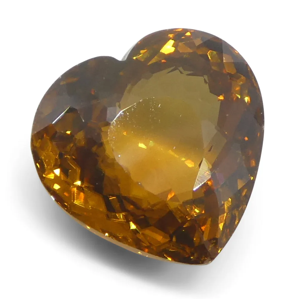 6.6ct Natural Earth Mined Heart Orange Zircon from Sri Lanka