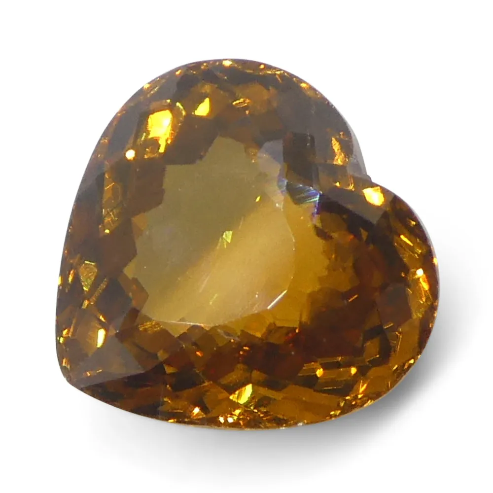 6.6ct Natural Earth Mined Heart Orange Zircon from Sri Lanka
