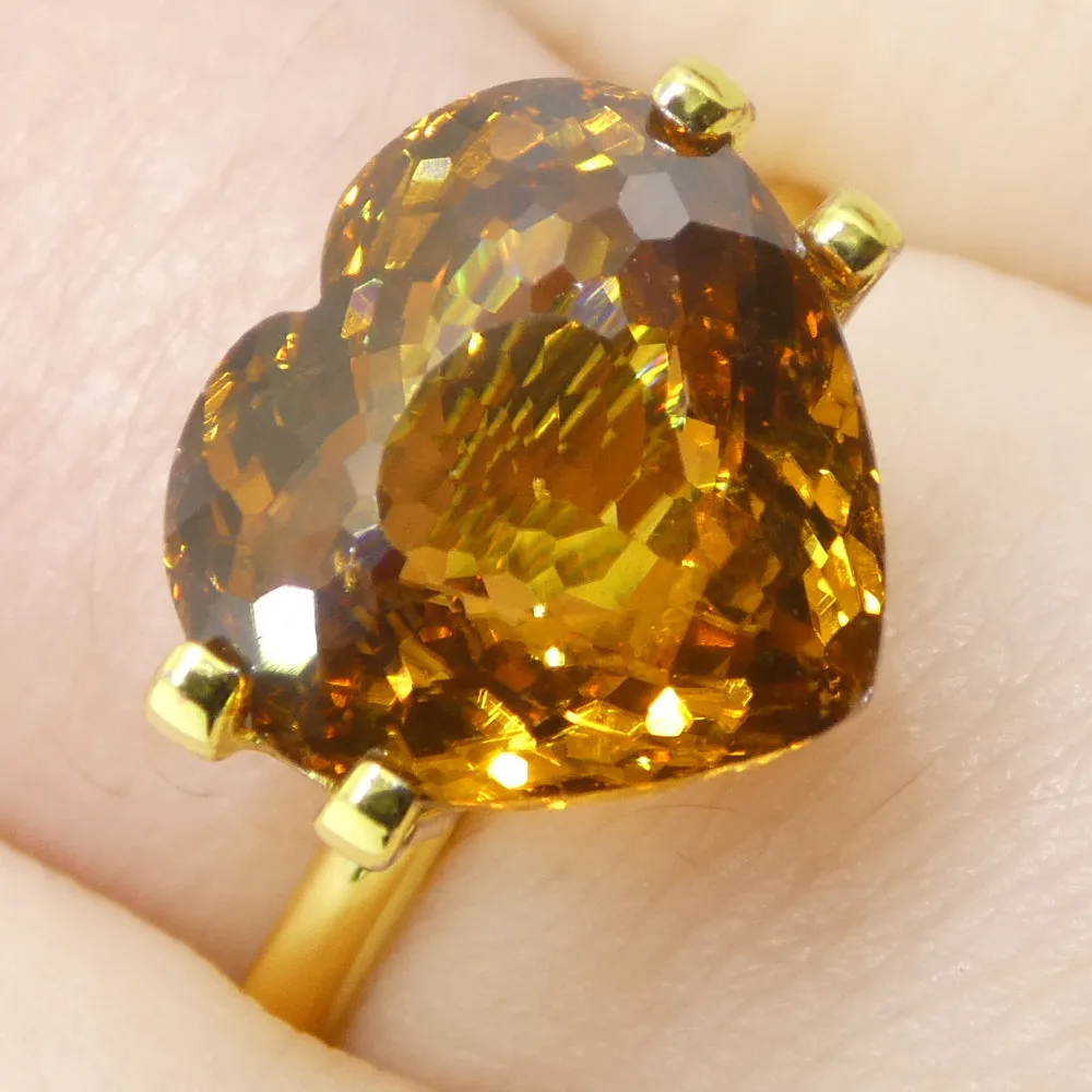6.6ct Natural Earth Mined Heart Orange Zircon from Sri Lanka