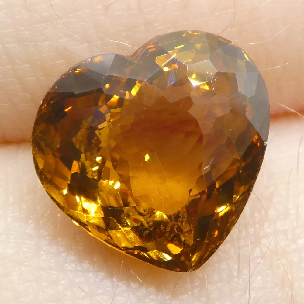 6.6ct Natural Earth Mined Heart Orange Zircon from Sri Lanka