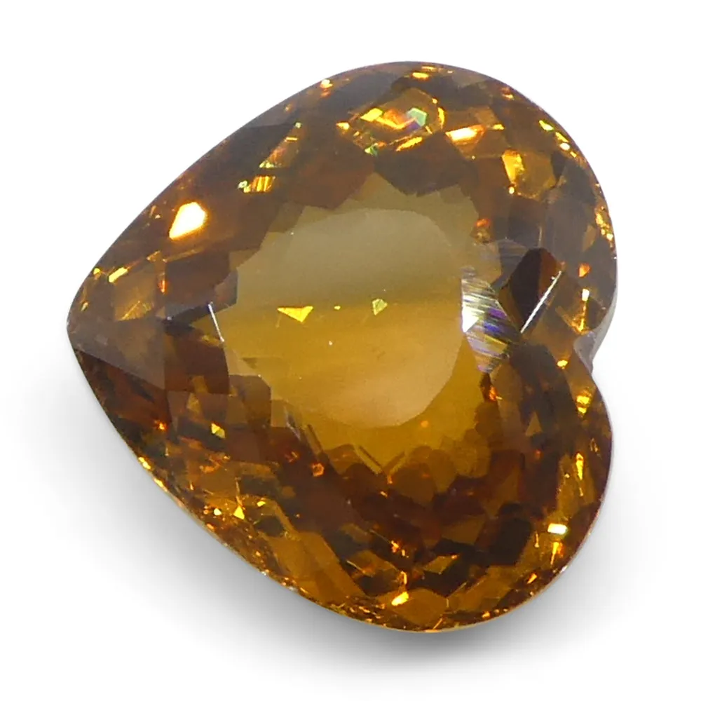 6.6ct Natural Earth Mined Heart Orange Zircon from Sri Lanka