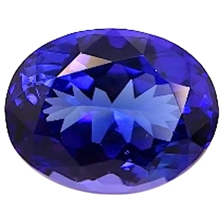 7.20 Carat Tanzanite Oval, Unset Loose 3-Stone Engagement Ring Pendant Gemstone