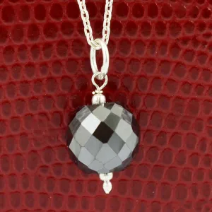 8mm AAA Certified Black Diamond Chain Necklace- Great Shine & Very Elegant!
