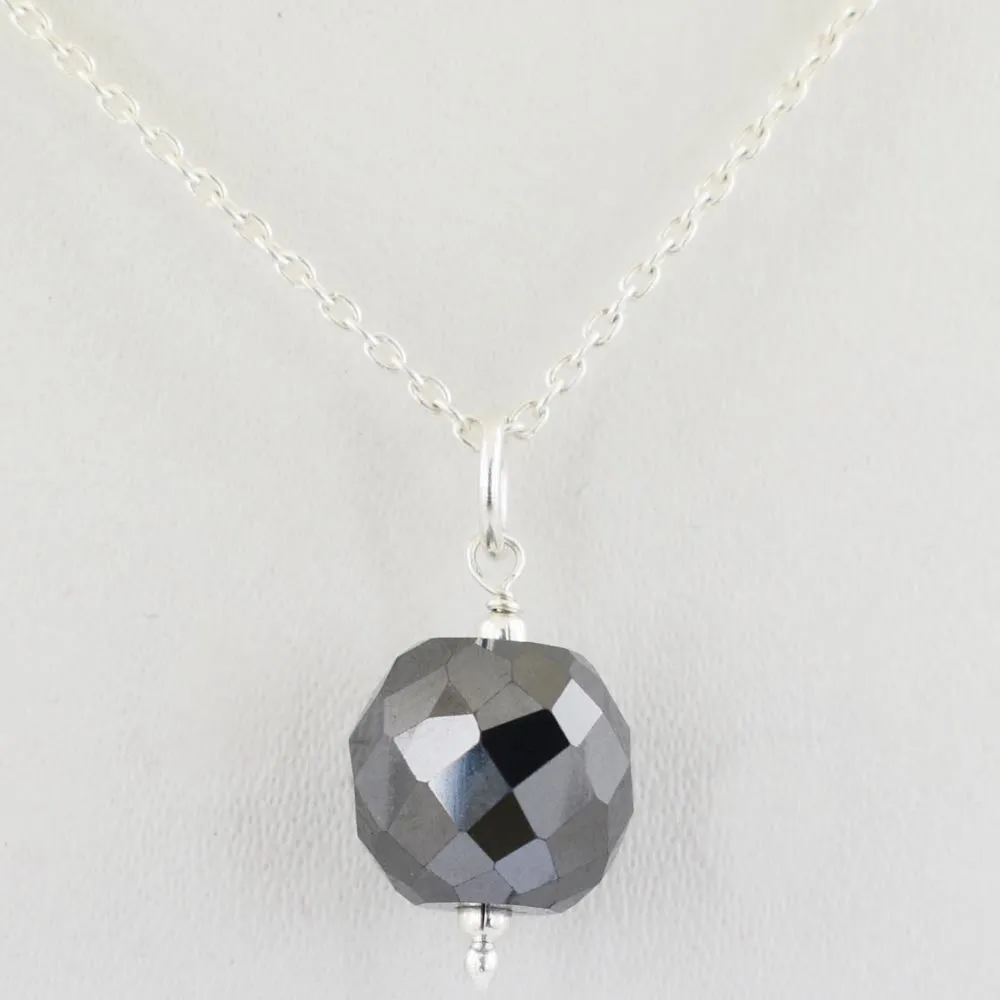 8mm AAA Certified Black Diamond Chain Necklace- Great Shine & Very Elegant!