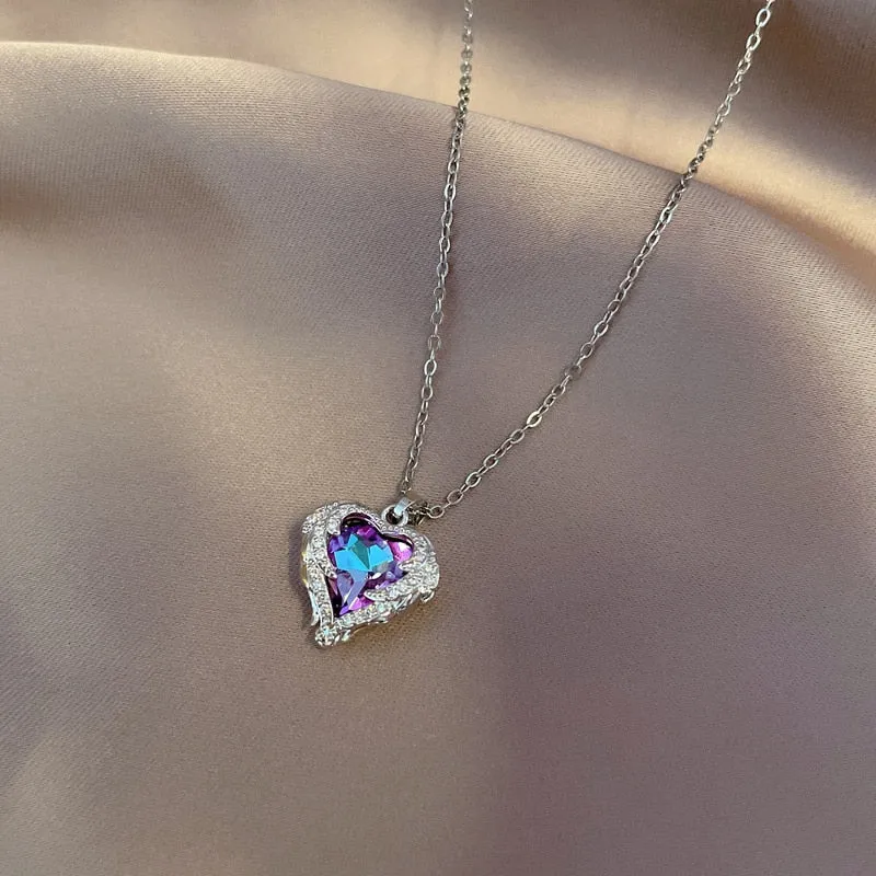 925 Sterling Silver Heart Pendant Necklace