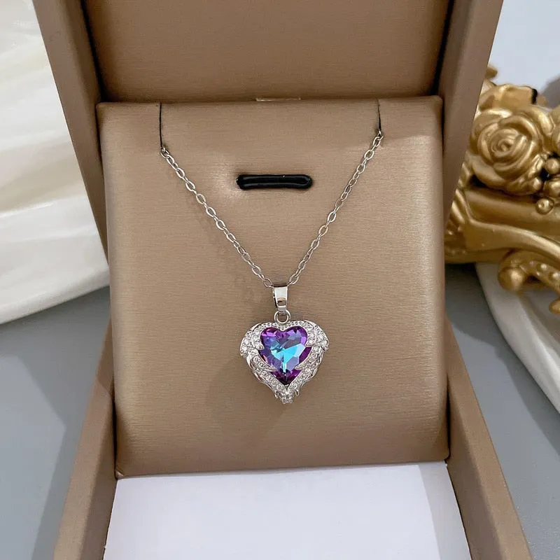 925 Sterling Silver Heart Pendant Necklace