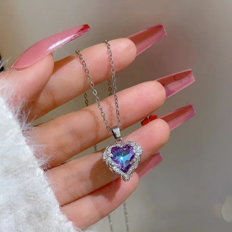 925 Sterling Silver Heart Pendant Necklace