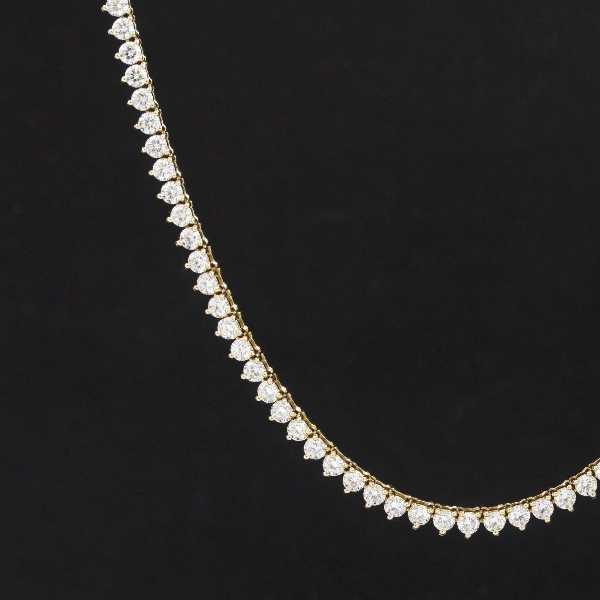 9.95ctw Round Brilliant Cut Diamond Tennis Necklace