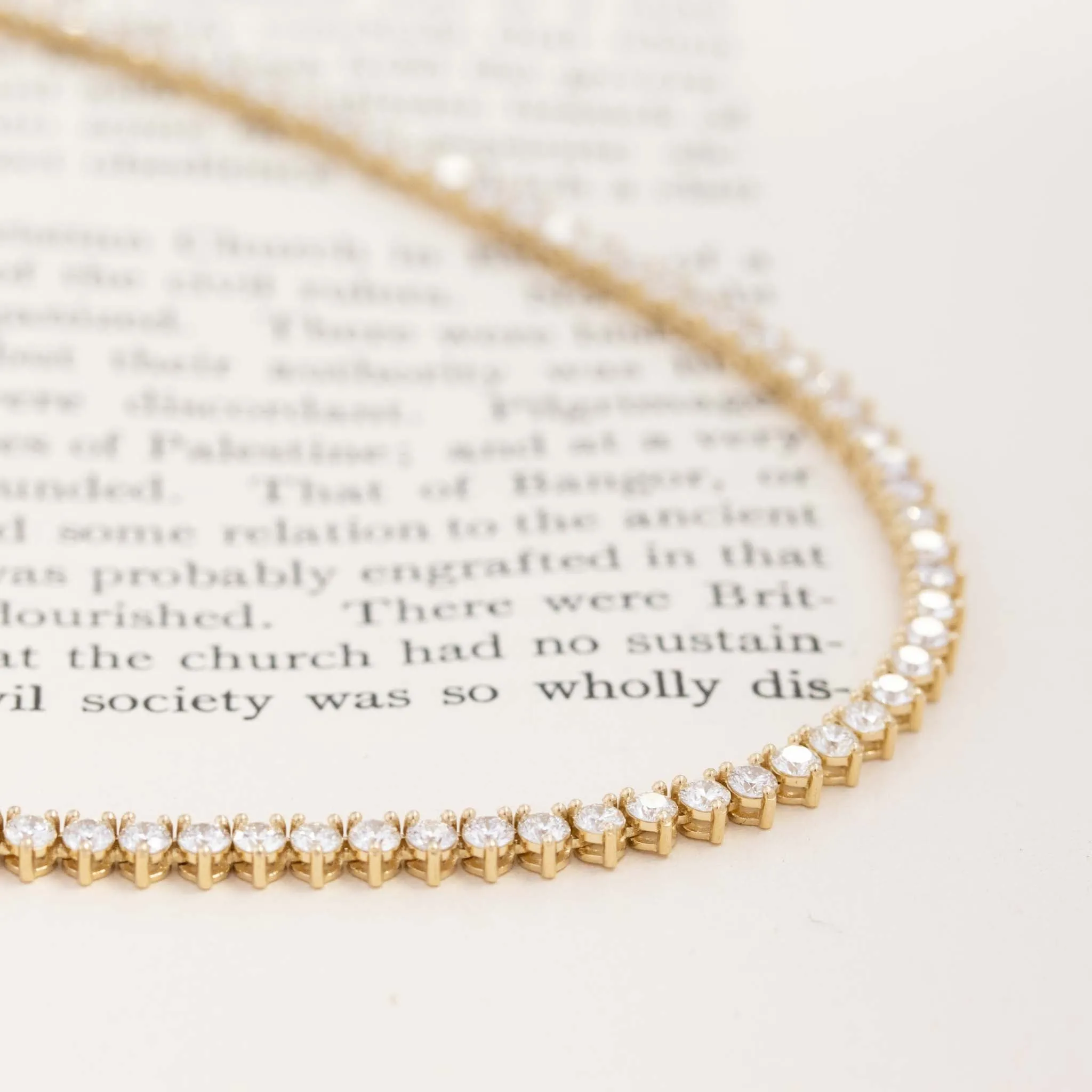 9.95ctw Round Brilliant Cut Diamond Tennis Necklace