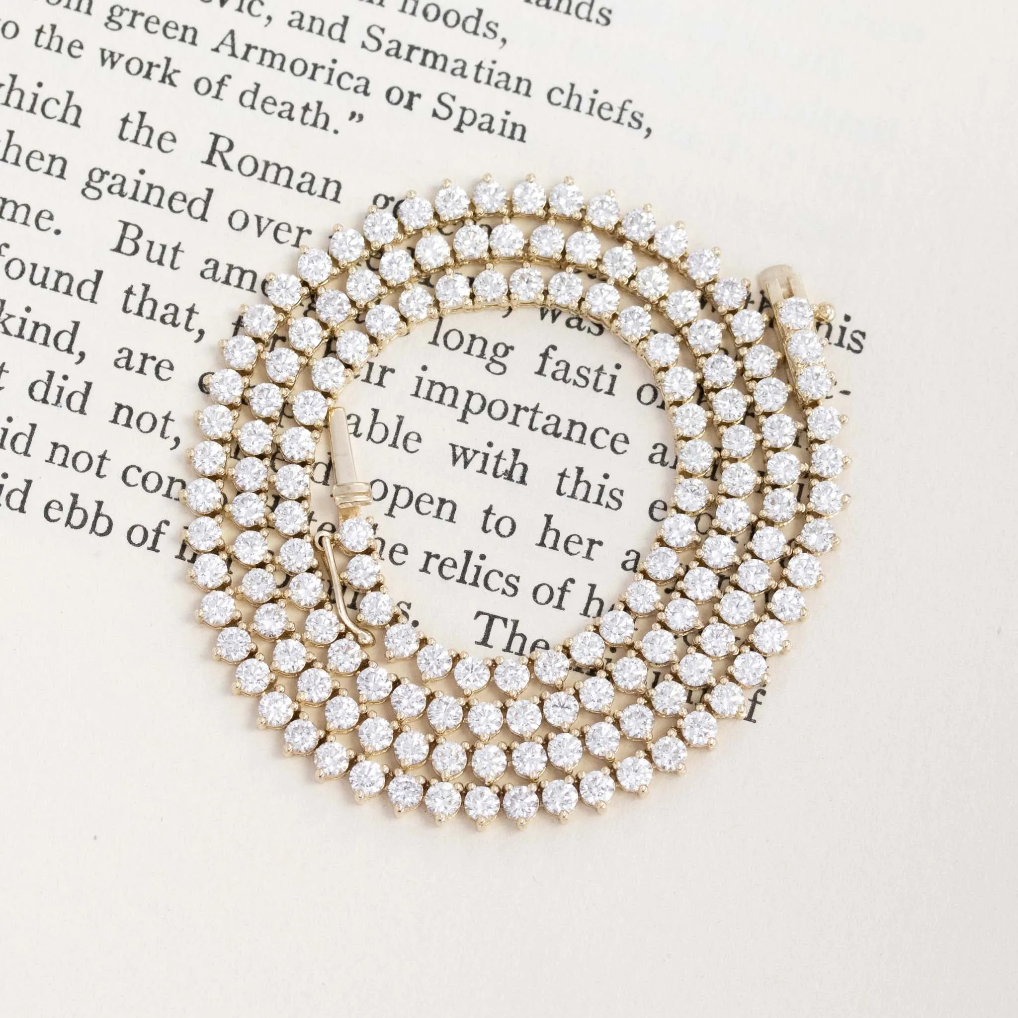 9.95ctw Round Brilliant Cut Diamond Tennis Necklace
