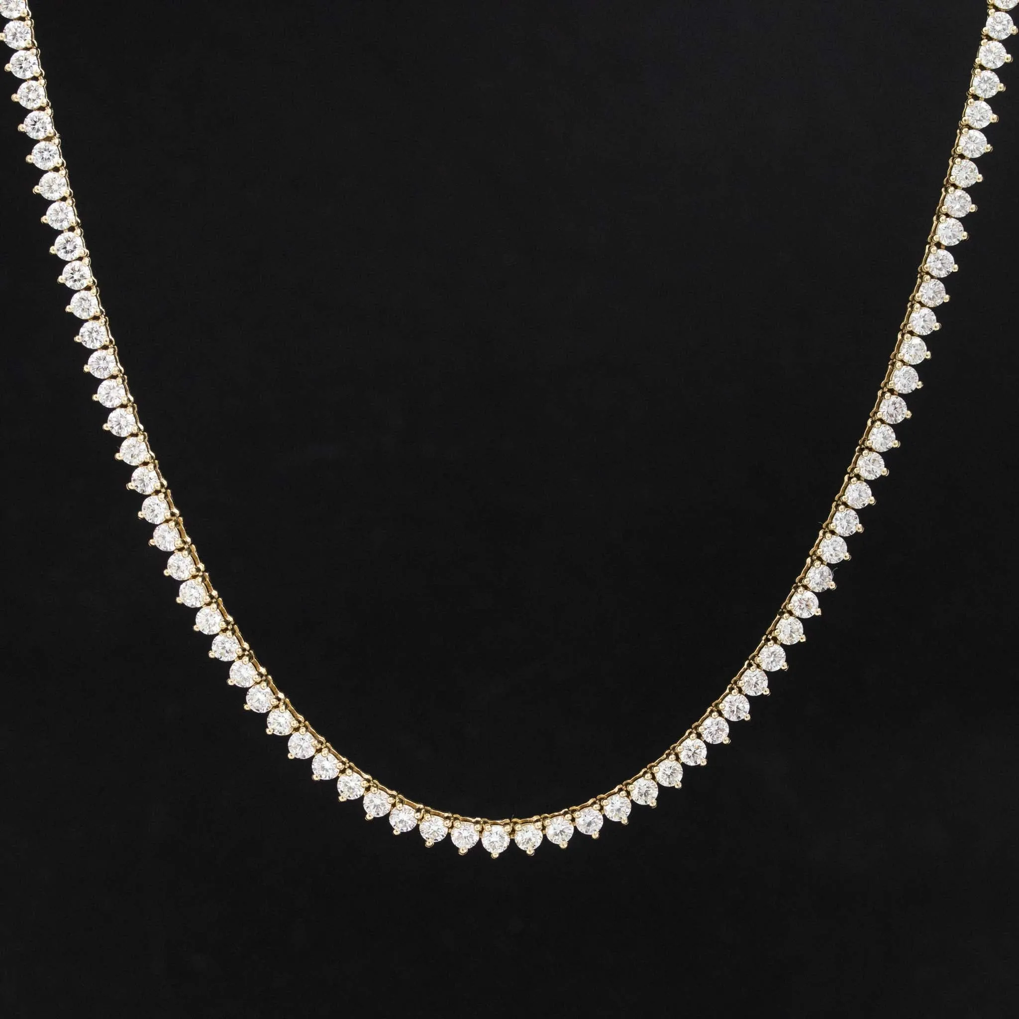 9.95ctw Round Brilliant Cut Diamond Tennis Necklace