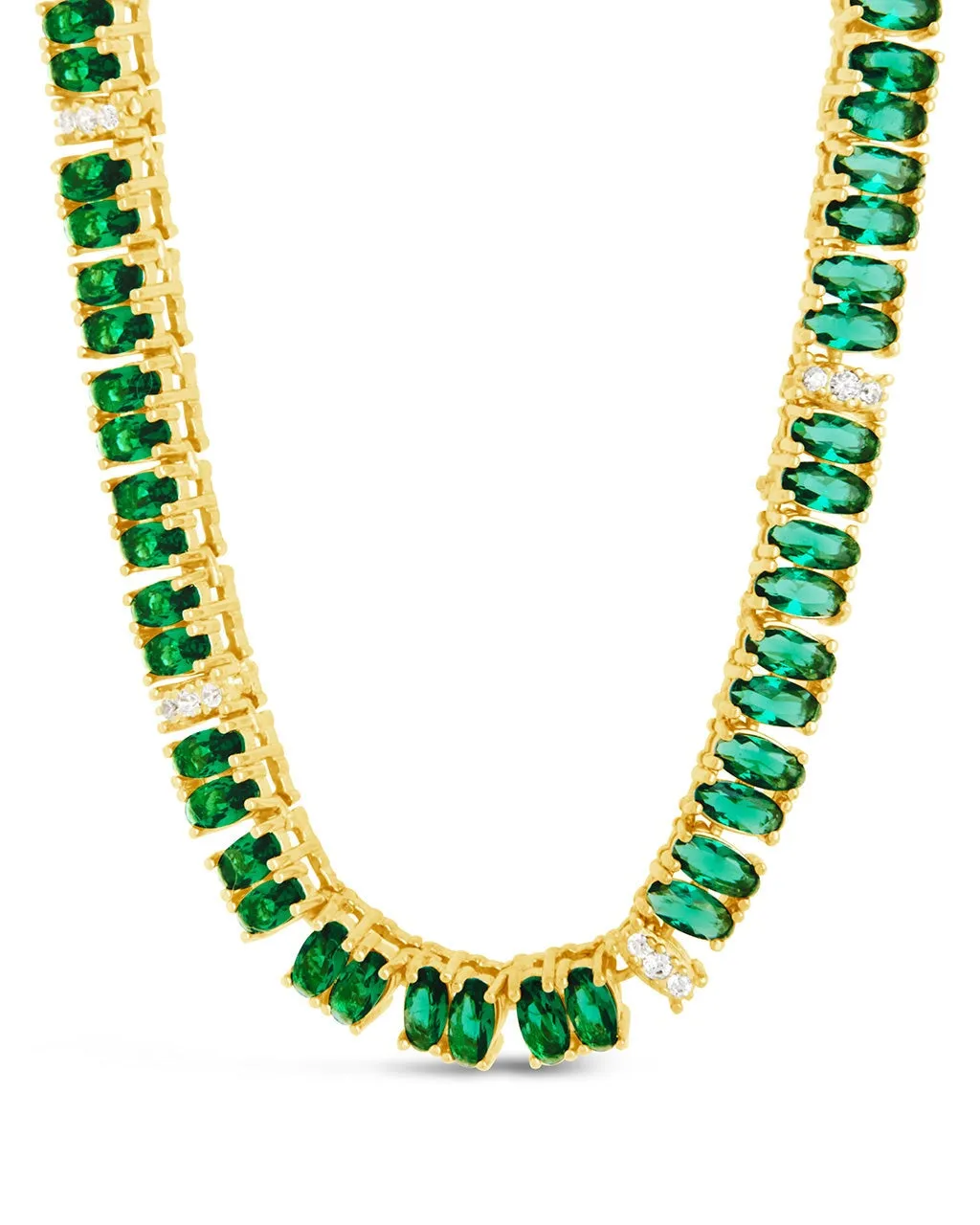 Ace Oval CZ Tennis Necklace