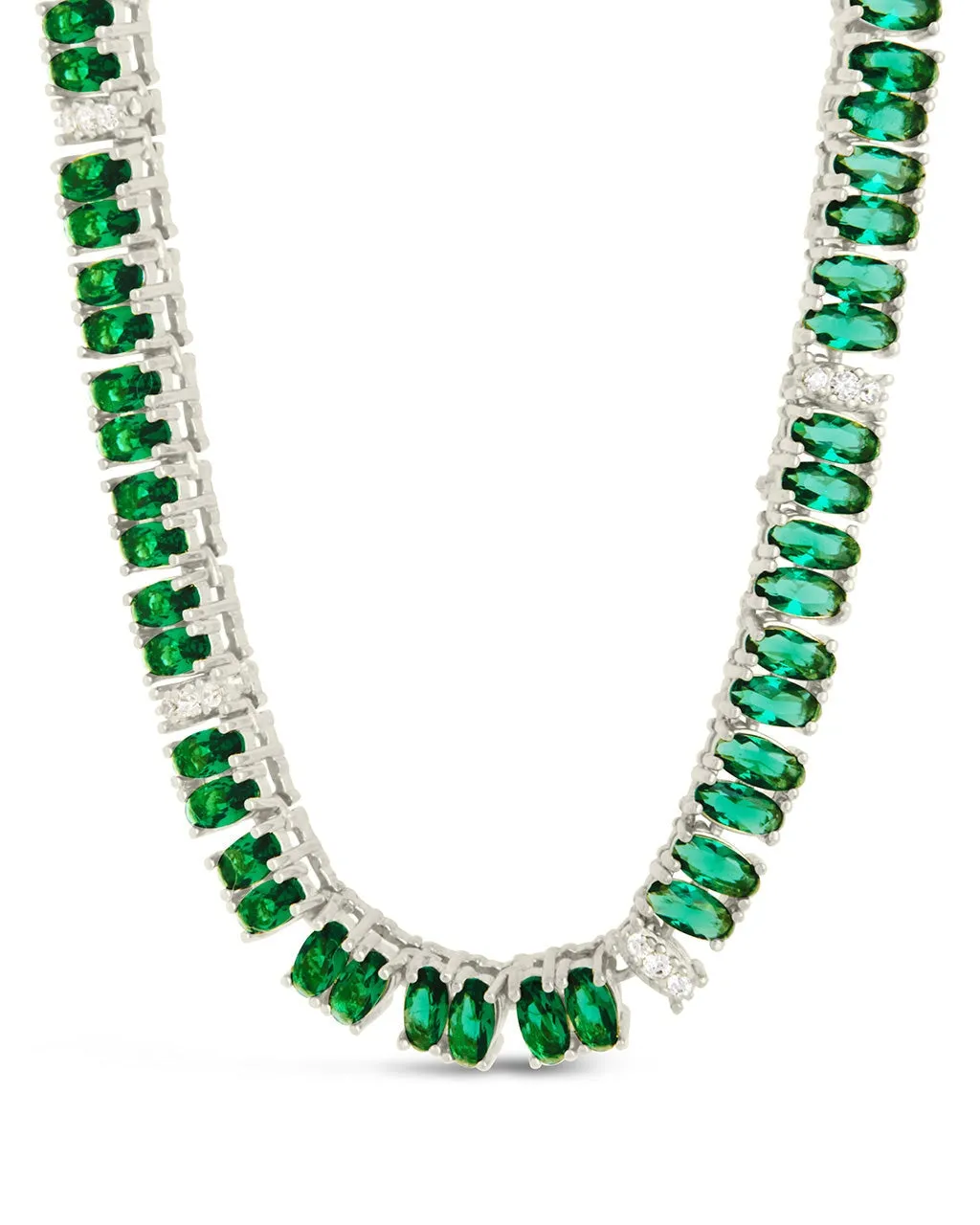 Ace Oval CZ Tennis Necklace