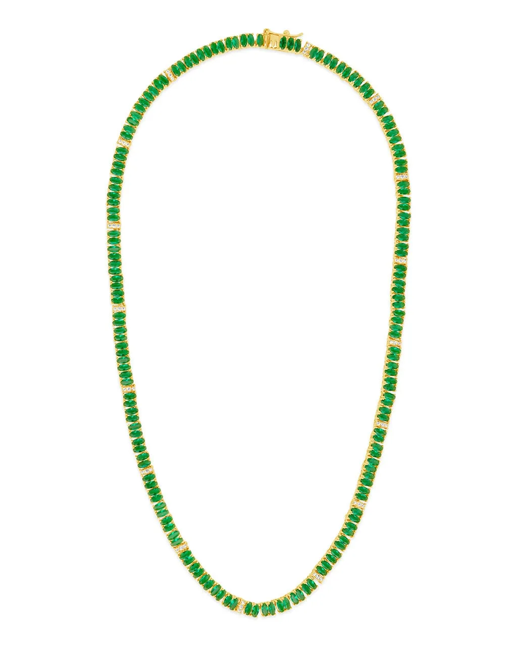 Ace Oval CZ Tennis Necklace