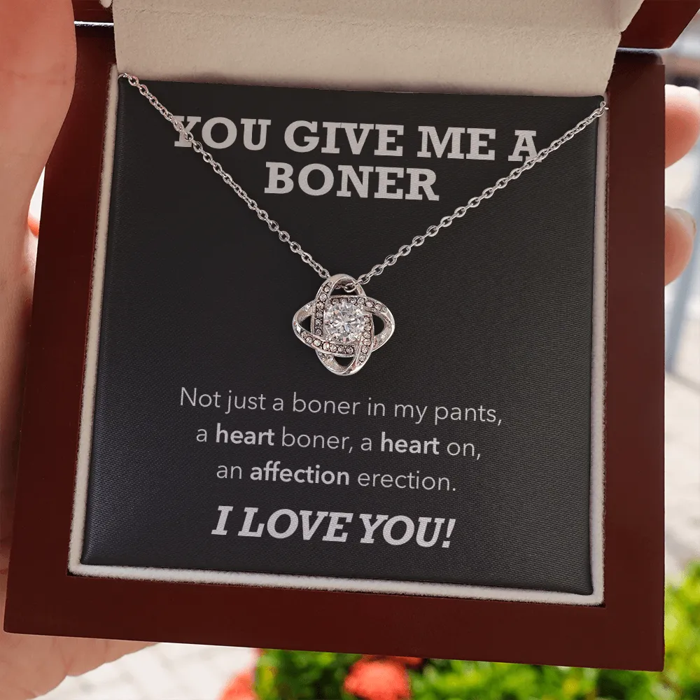 Affection Erection, Hilarious Luxury Love Knot Necklace