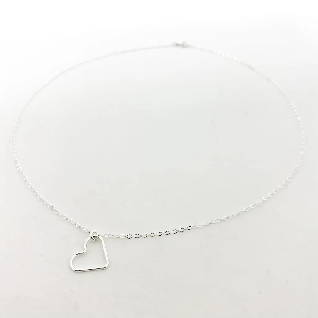 Amara Open Hanging Heart Necklace