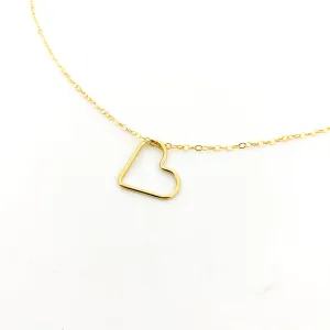 Amara Open Hanging Heart Necklace
