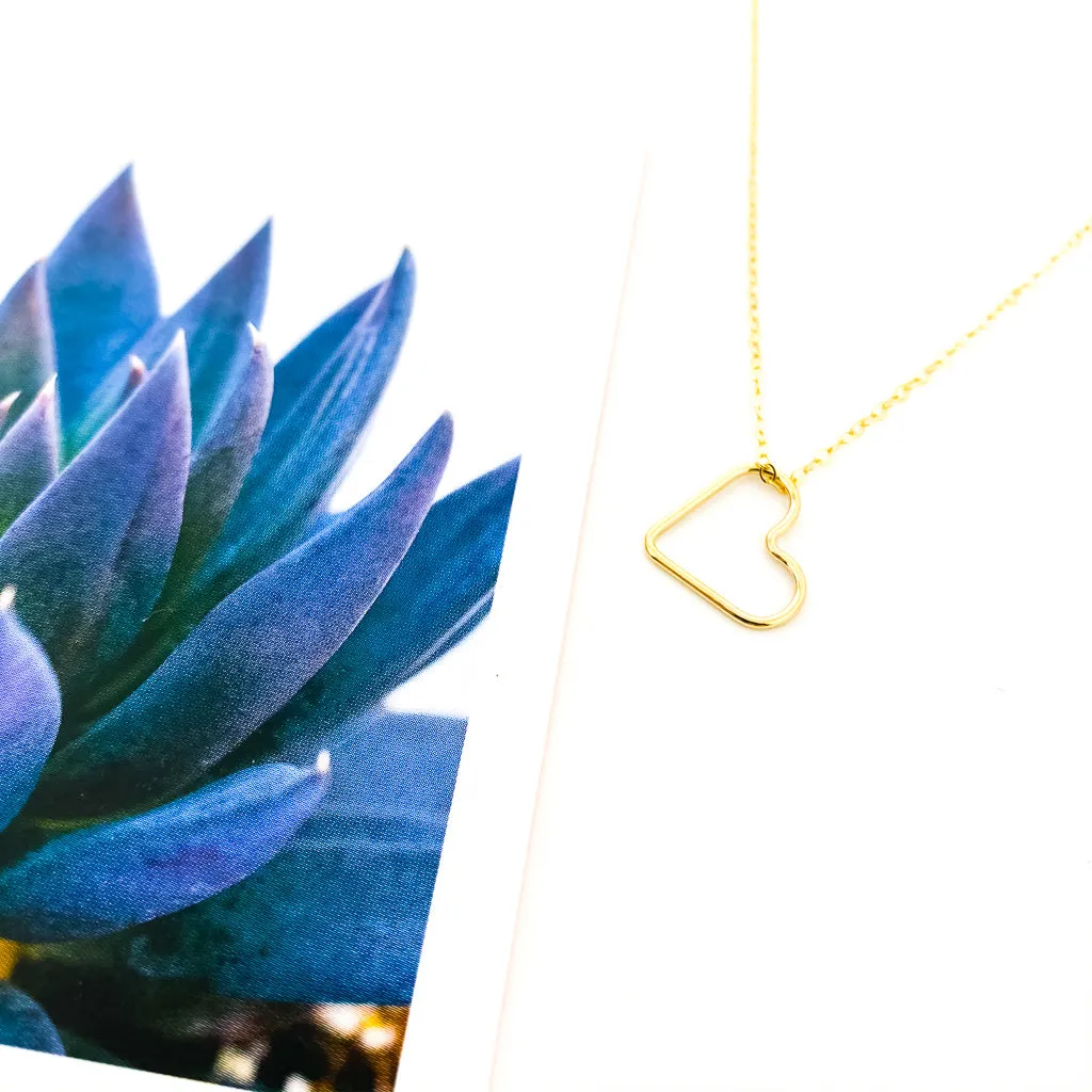 Amara Open Hanging Heart Necklace