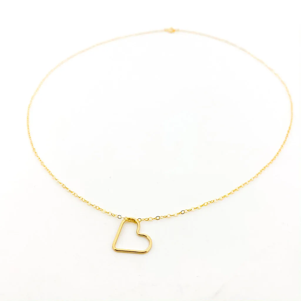 Amara Open Hanging Heart Necklace