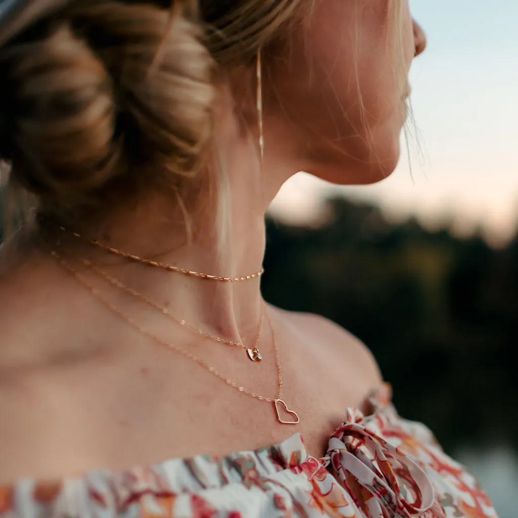 Amara Open Hanging Heart Necklace