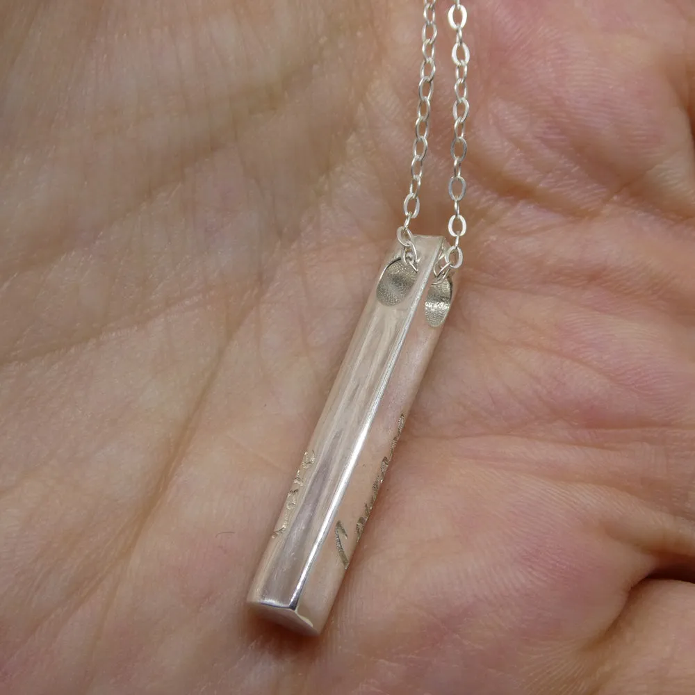 Amethyst & Sterling Silver Care & Courage Pendant and Chain
