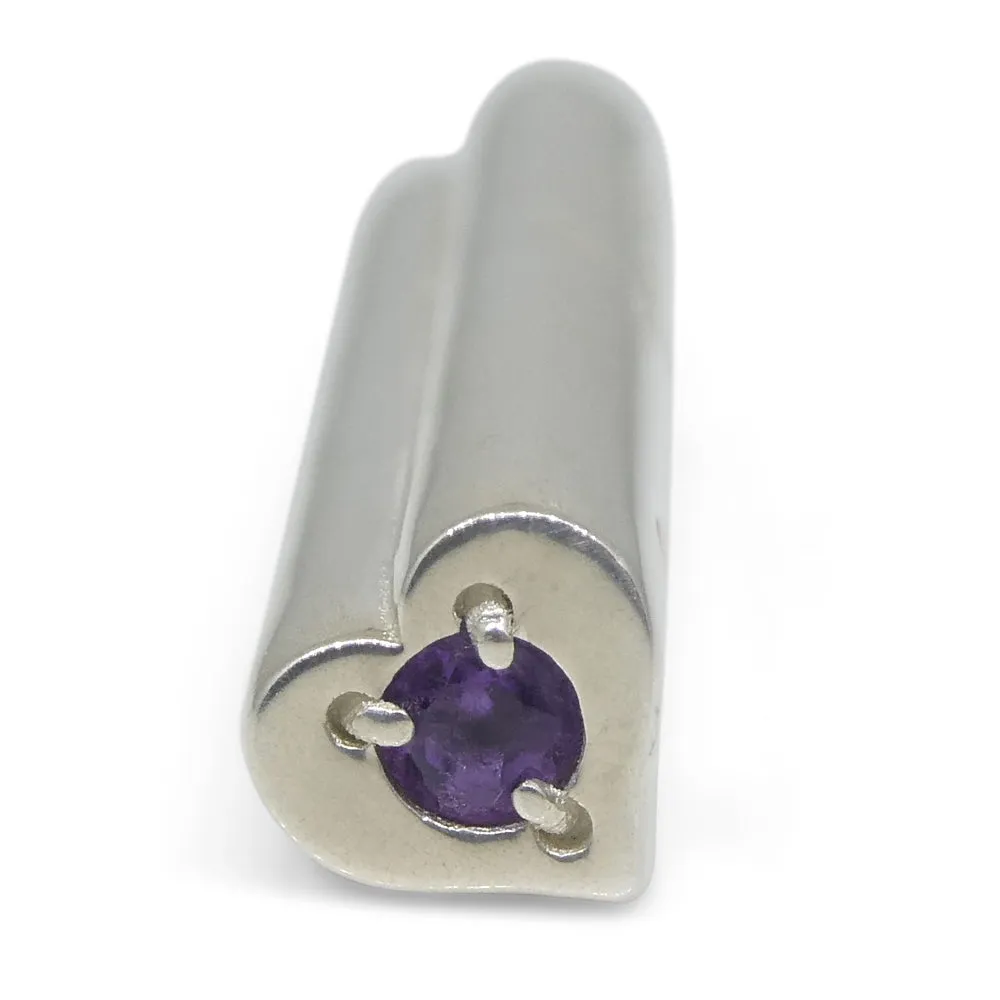 Amethyst & Sterling Silver Care & Courage Pendant and Chain