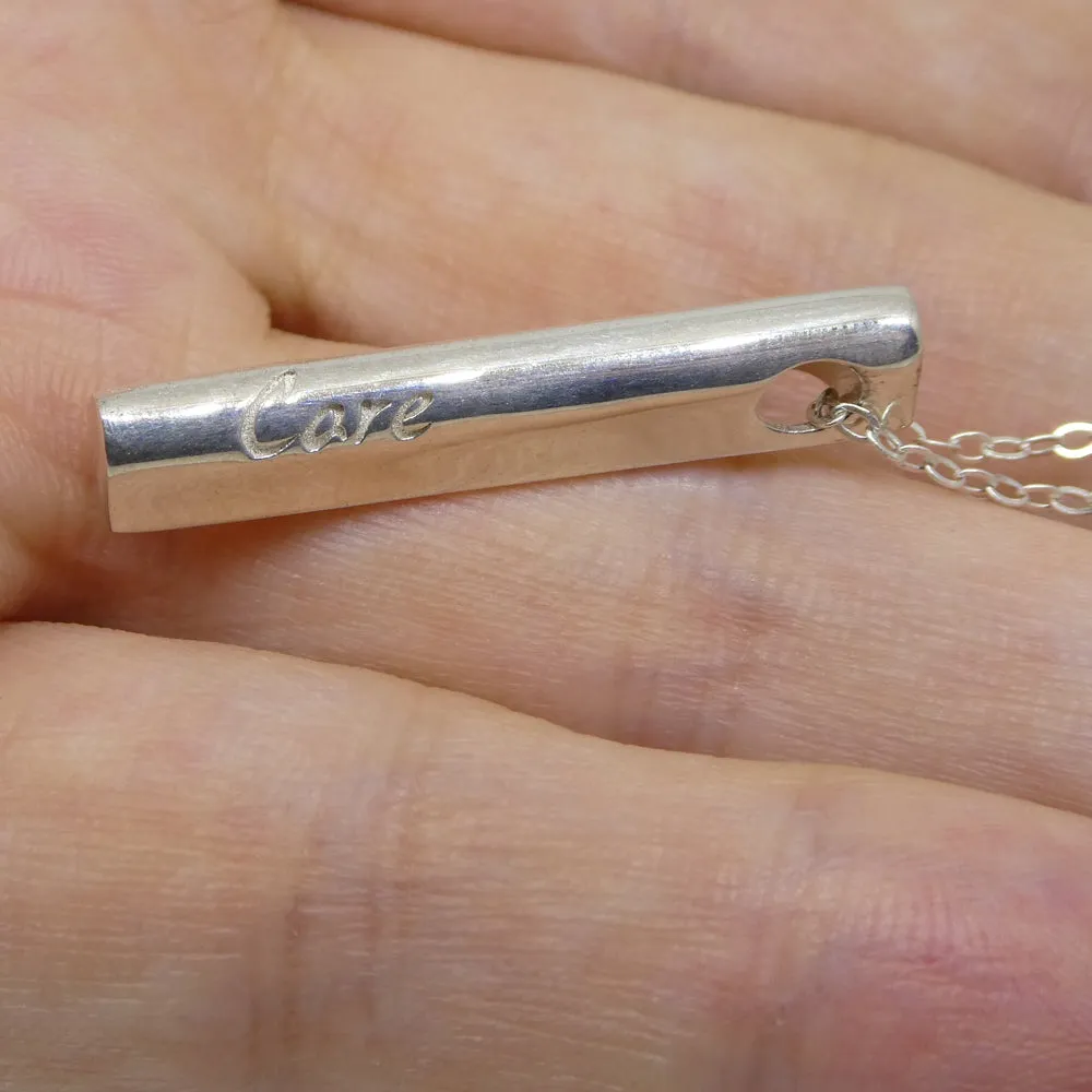 Amethyst & Sterling Silver Care & Courage Pendant and Chain