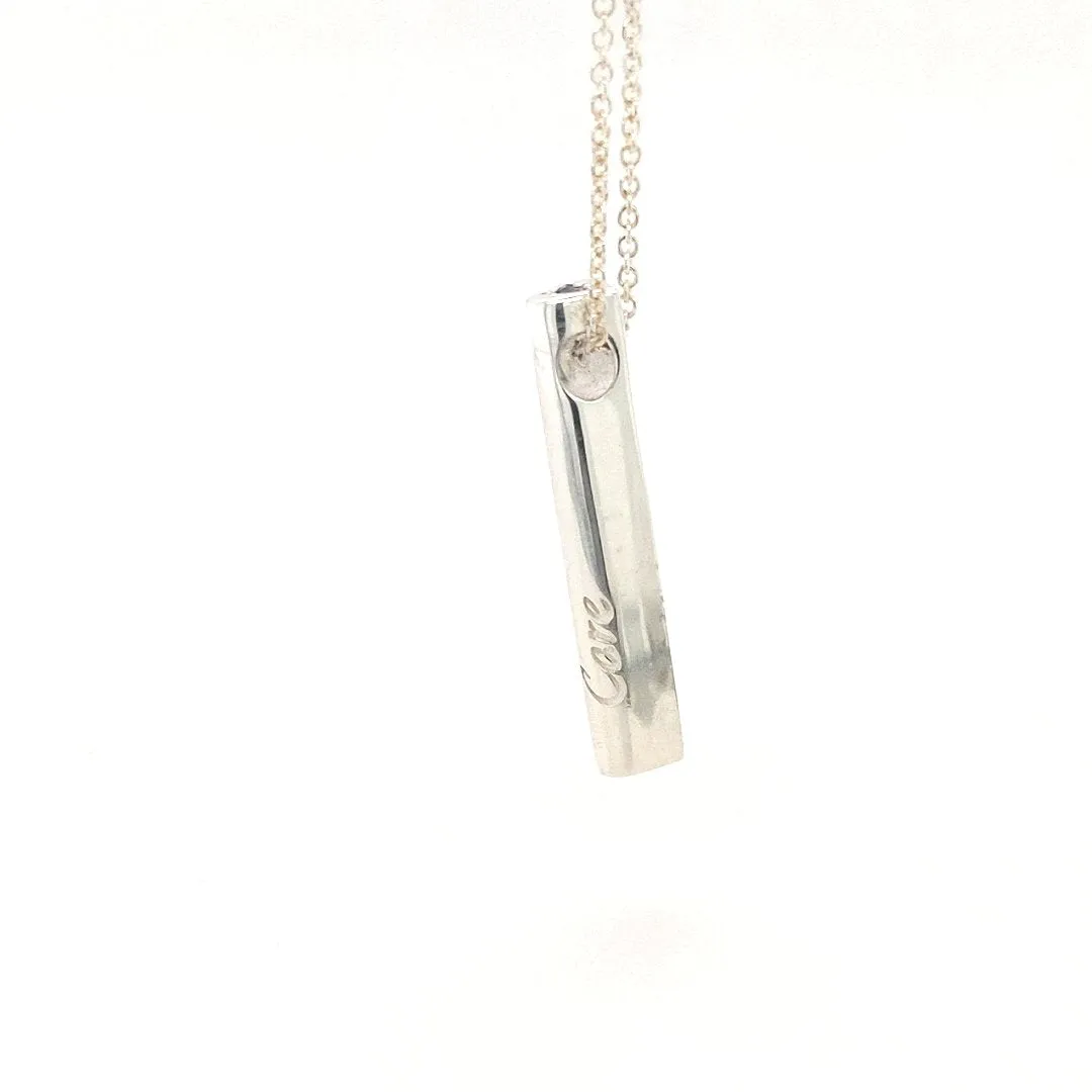 Amethyst & Sterling Silver Care & Courage Pendant and Chain