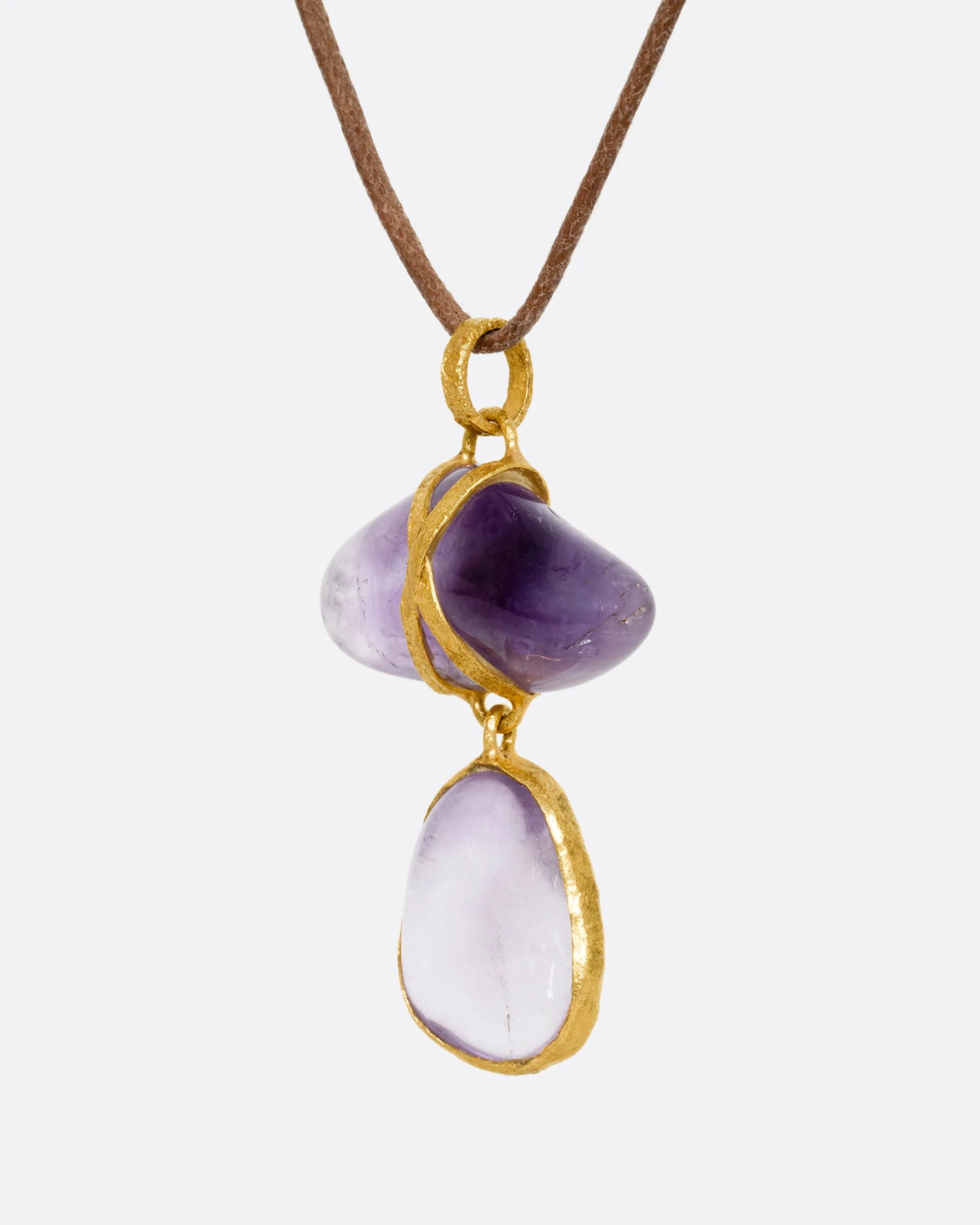 Amethyst Double Drop Necklace