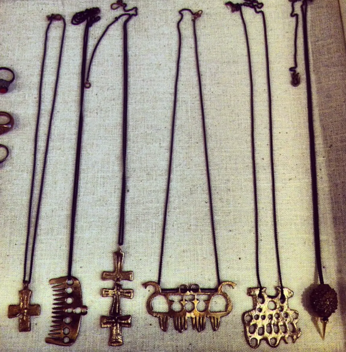 Ancient Bead Spike Necklace