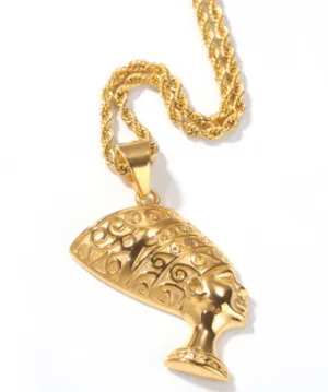 Ancient Egypt Nefertiti 316 Stainless Steel Necklace