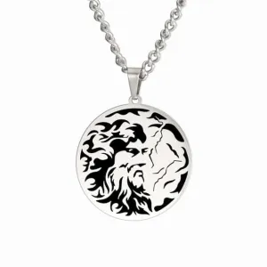 Ancient Greece Zeus Stainless Steel Pendant Necklace