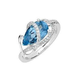 Aqua Blue Spinel Ring