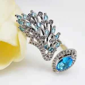Aquamarine Adjustable Ring
