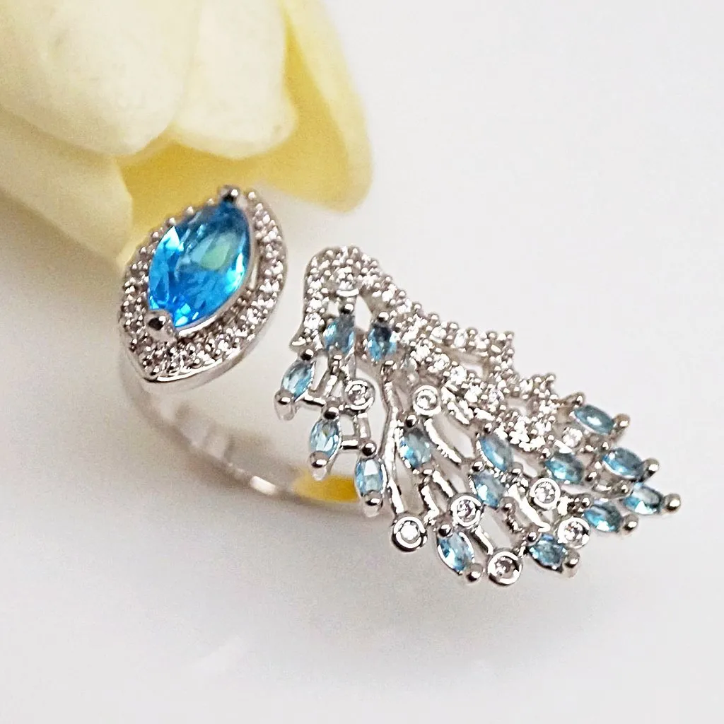 Aquamarine Adjustable Ring